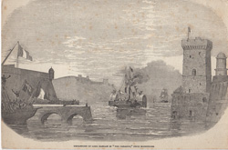 Departure of Lord Raglan in 'The Caradoc,' from Marseilles